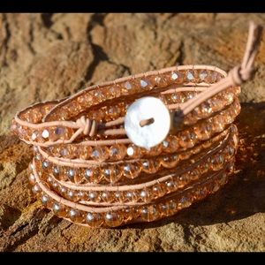 Handmade beaded wrap bracelet